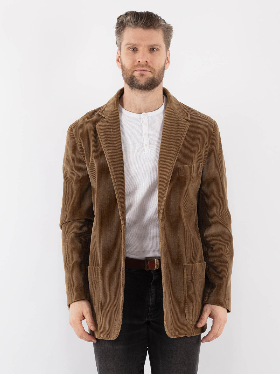 Vintage 90's Men Corduroy Blazer Jacket in BeigeZ993