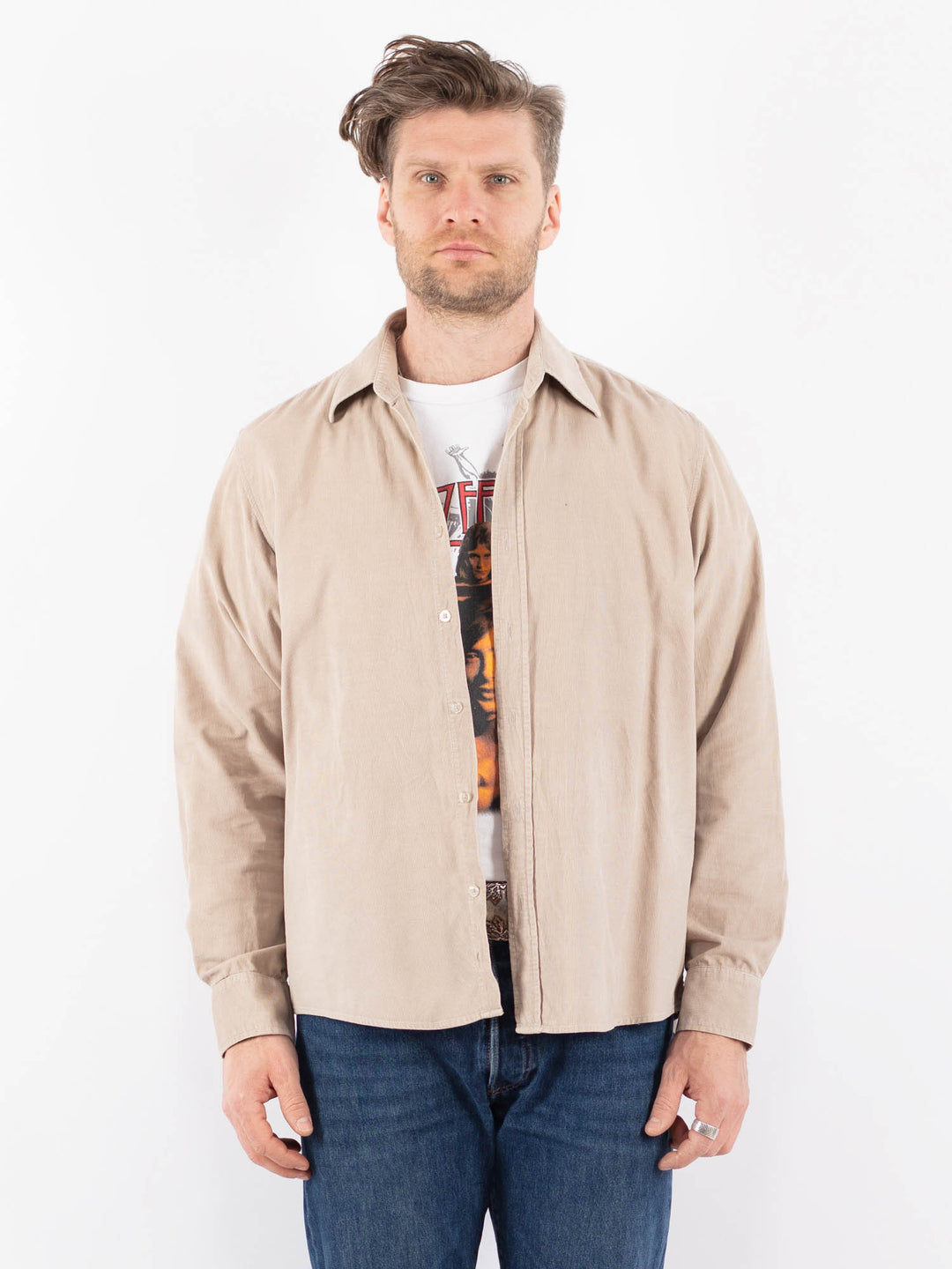 Vintage 90's Men Corduroy in BeigeZ1477