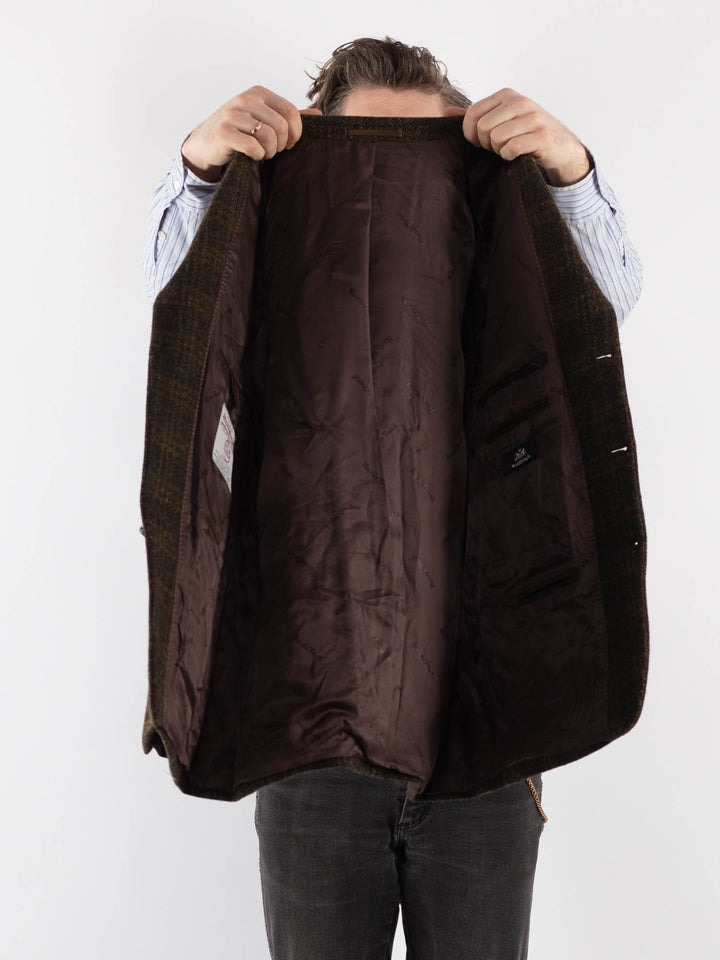 Vintage 90's Men Harris Tweed Jacket in Green - NorthernGrip
