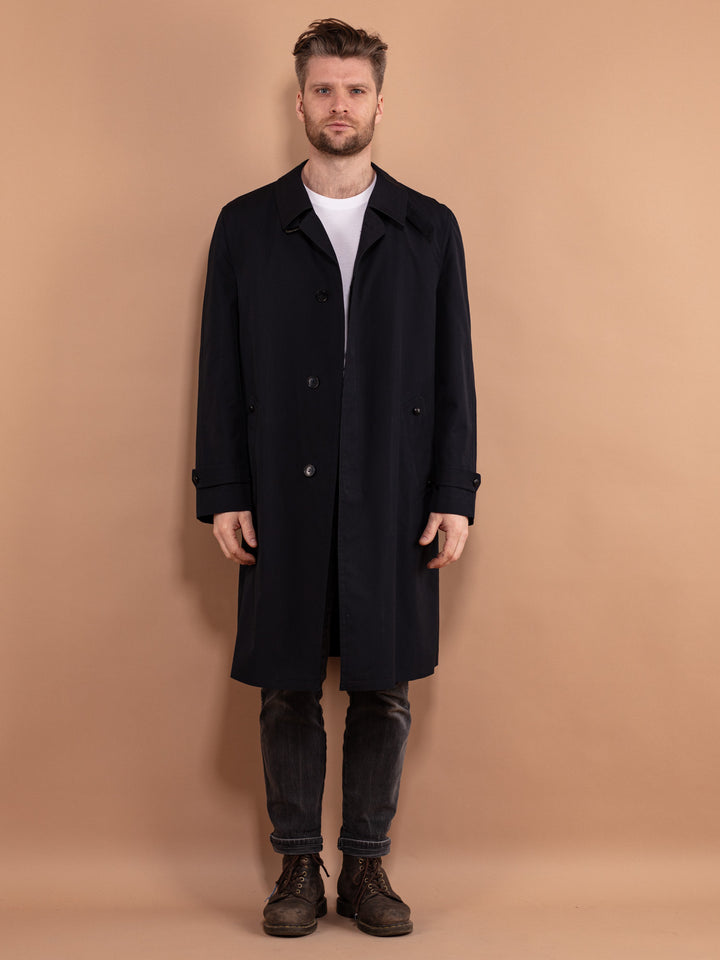 Vintage 90's Men Mac Coat in Blue - NorthernGrip