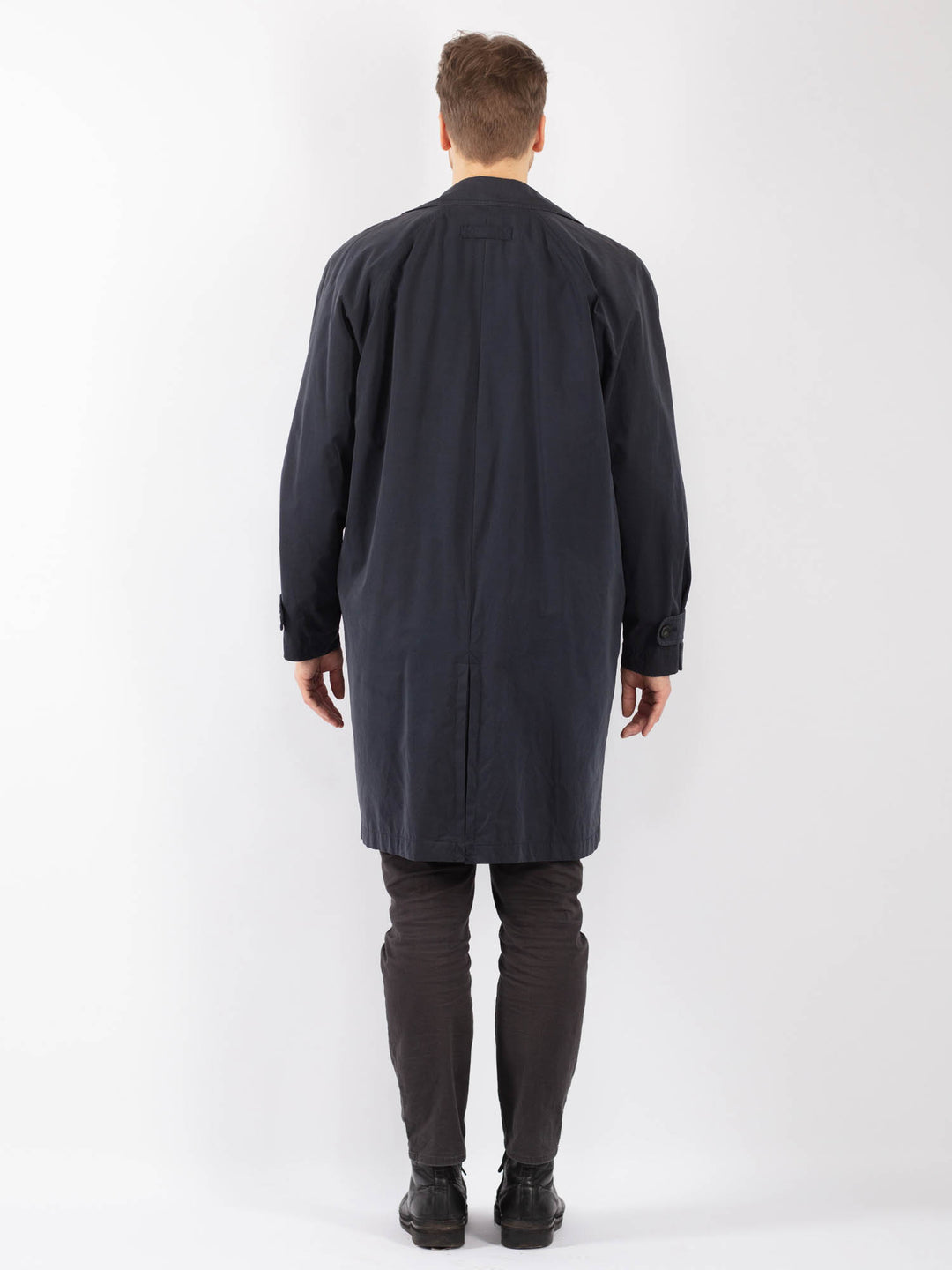 Vintage 90's Men Trench Coat in BlueZ1243