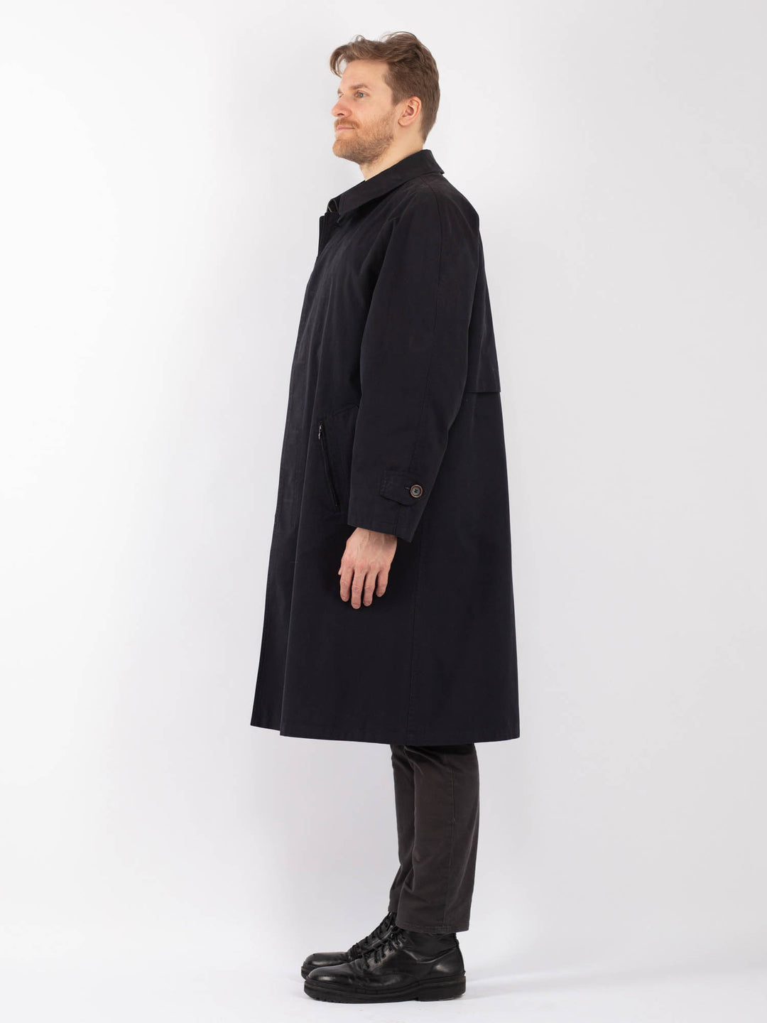 Vintage 90's Men Mac Coat in BlueZ1255