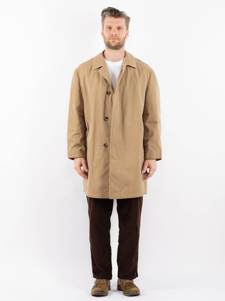 Vintage 90's Men Mac Coat in BeigeZ1658