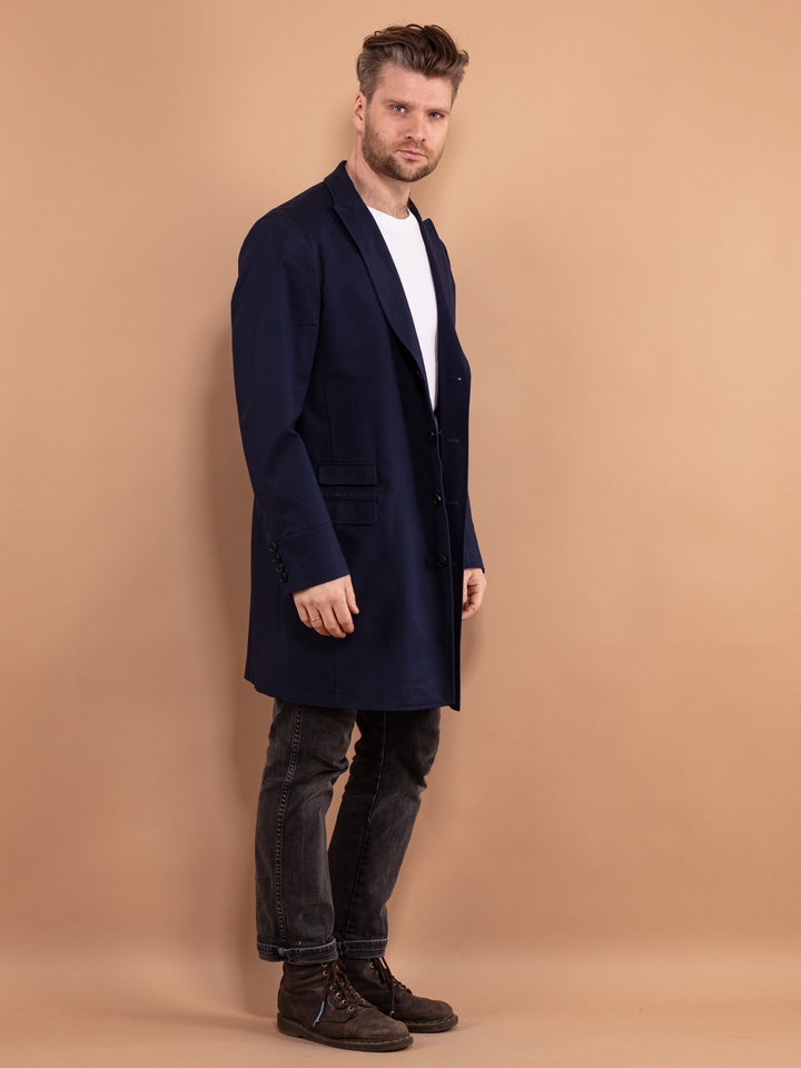 Vintage 90's Men Overcoat in Blue - NorthernGrip