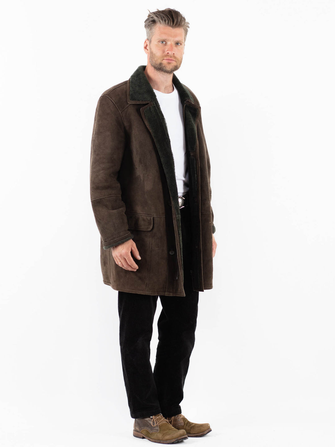 Vintage 90's Men Sheepskin in BrownZ1892