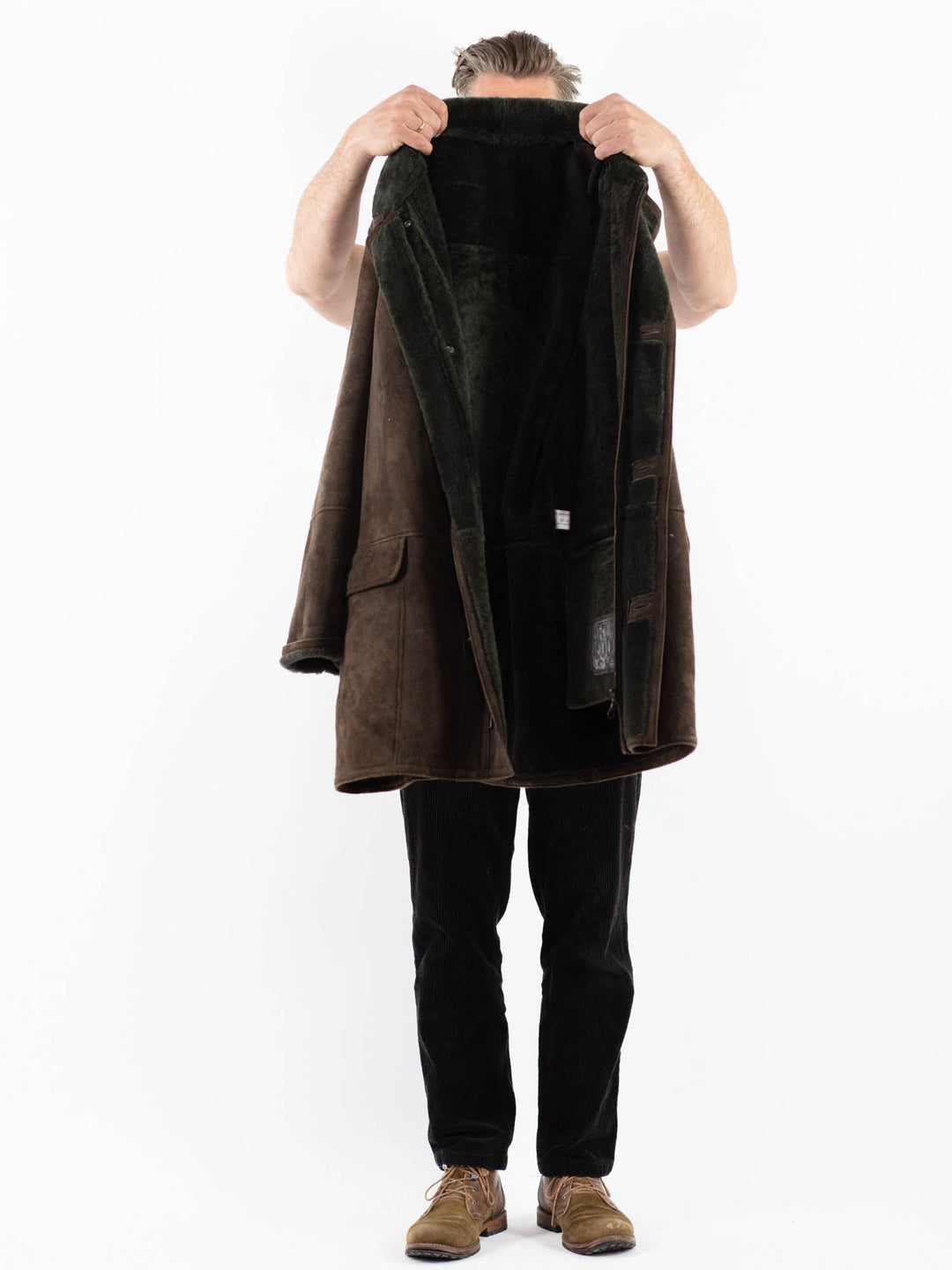Vintage 90's Men Sheepskin in BrownZ1892