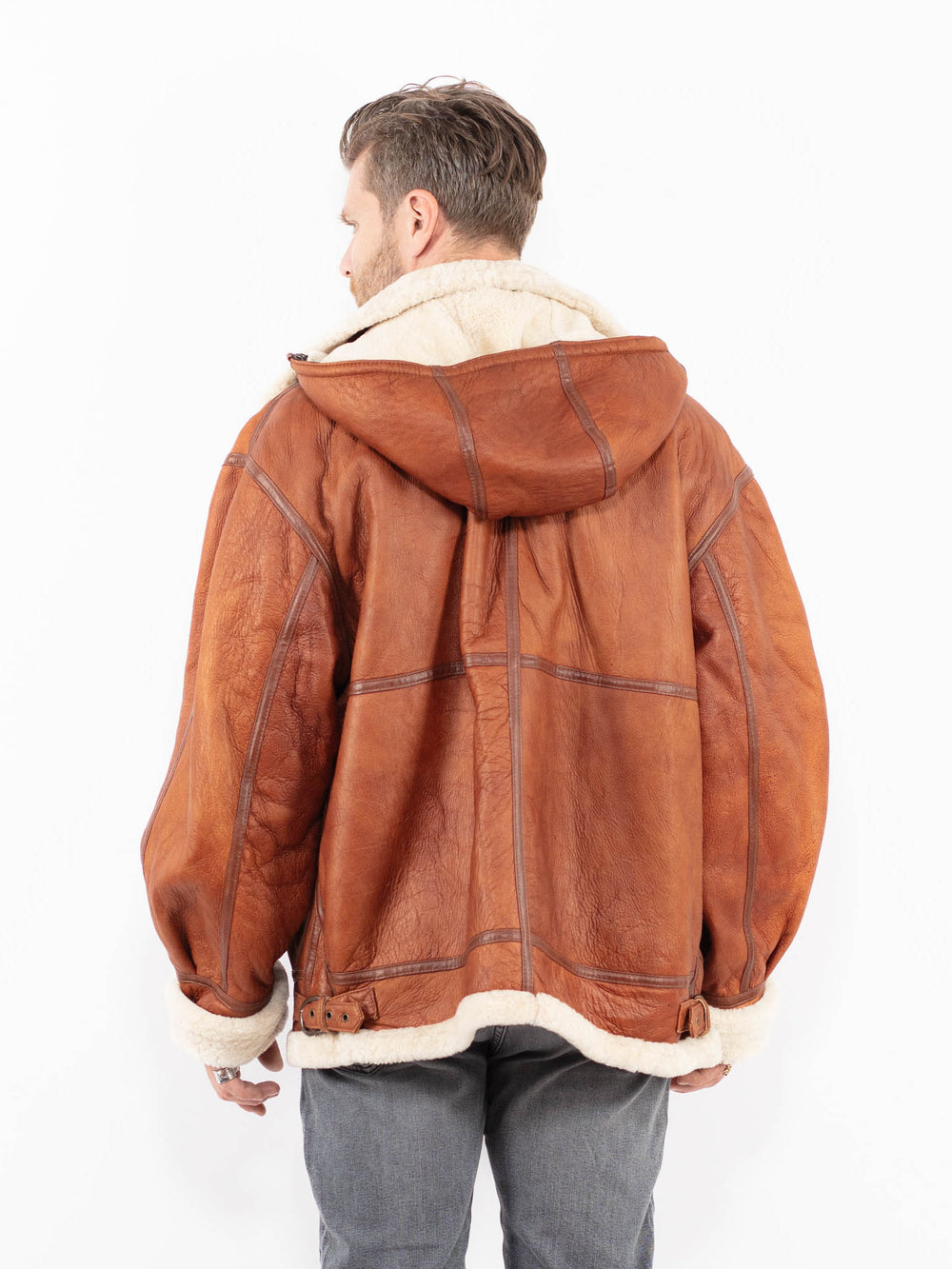 Vintage 90's Men Sheepskin in BrownZ1995