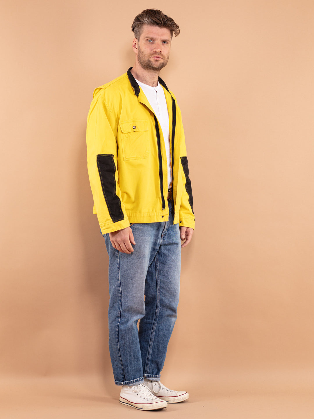 Vintage 90's Men Work Denim Jacket - NorthernGrip