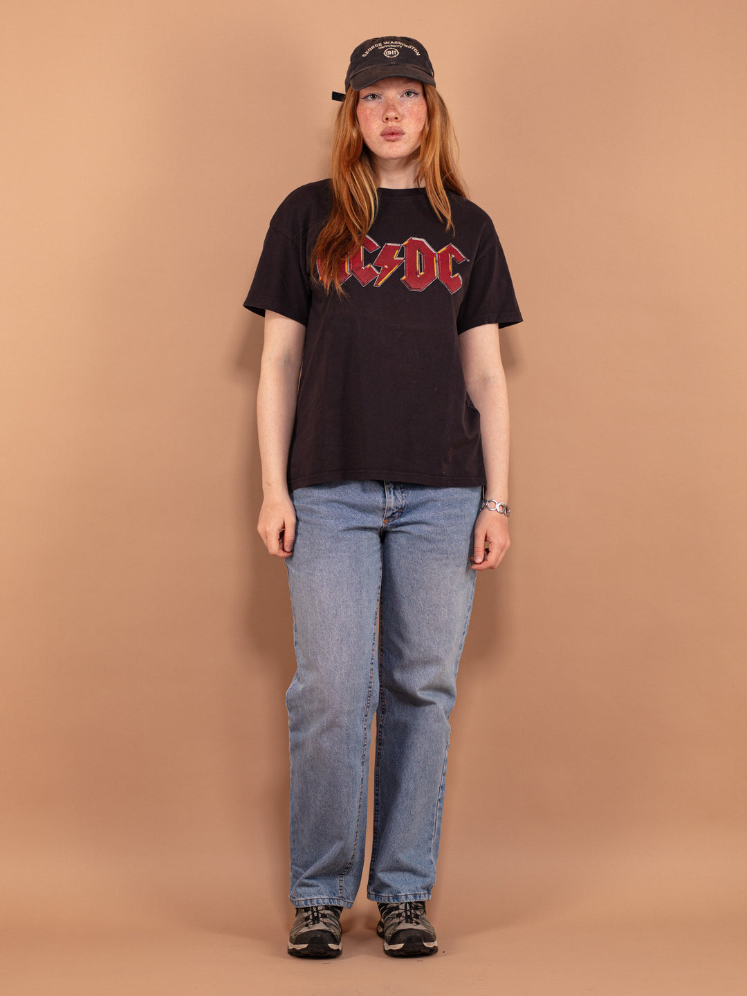 Vintage 90's Women T-shirt with AC/DC print - NorthernGrip