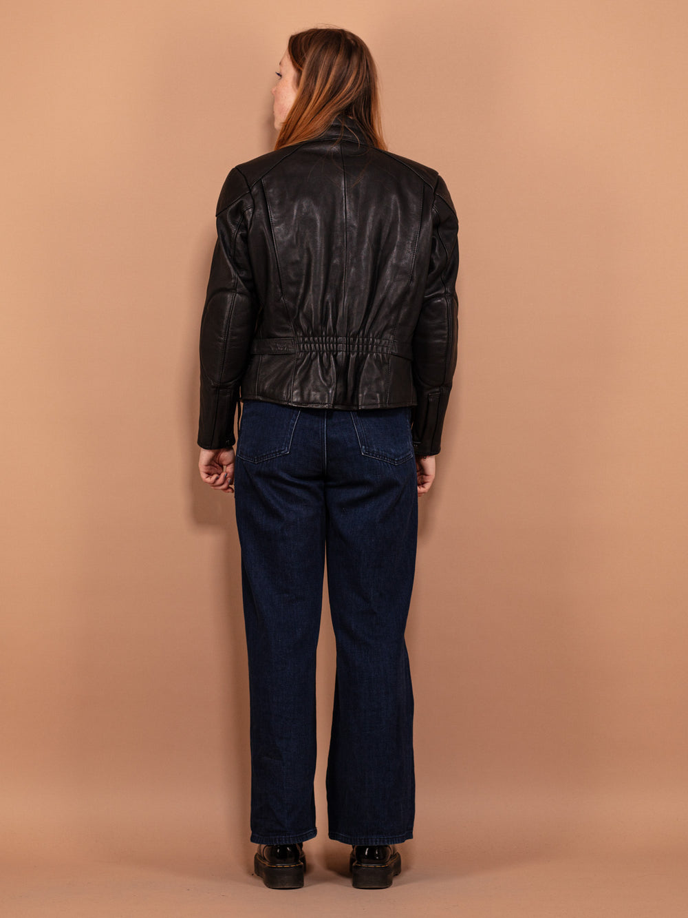 Vintage 90's Women Leather Racing Jacket in Black - NorthernGrip