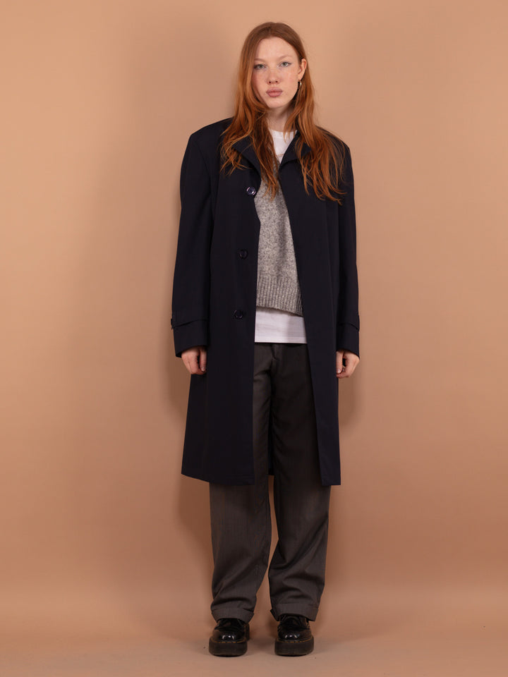 Vintage 90's Women Mac Coat in Blue - NorthernGrip