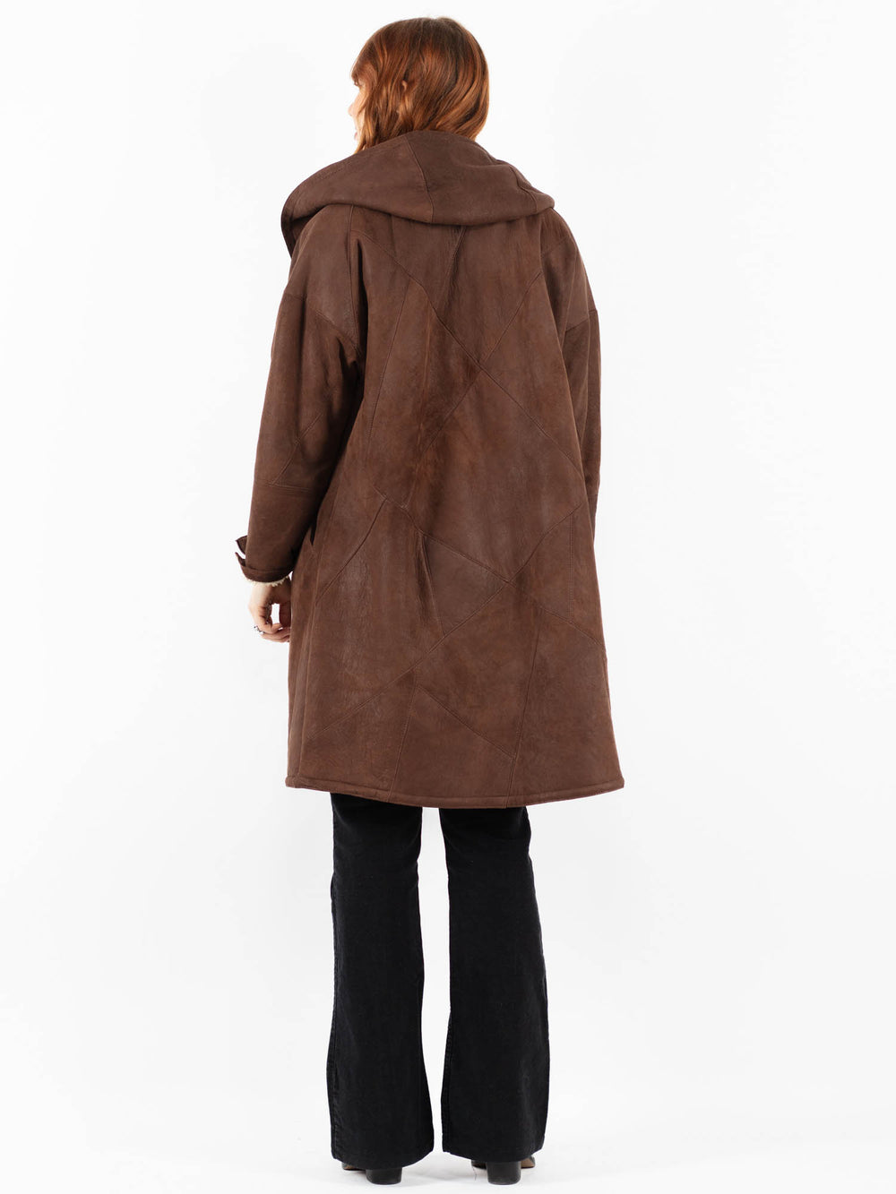 Vintage 90's Women Sheepskin Coat in BrownV9792