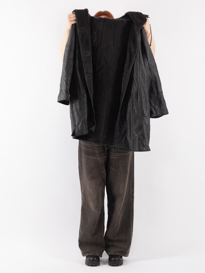 Vintage 90's Women Sheepskin in Gray