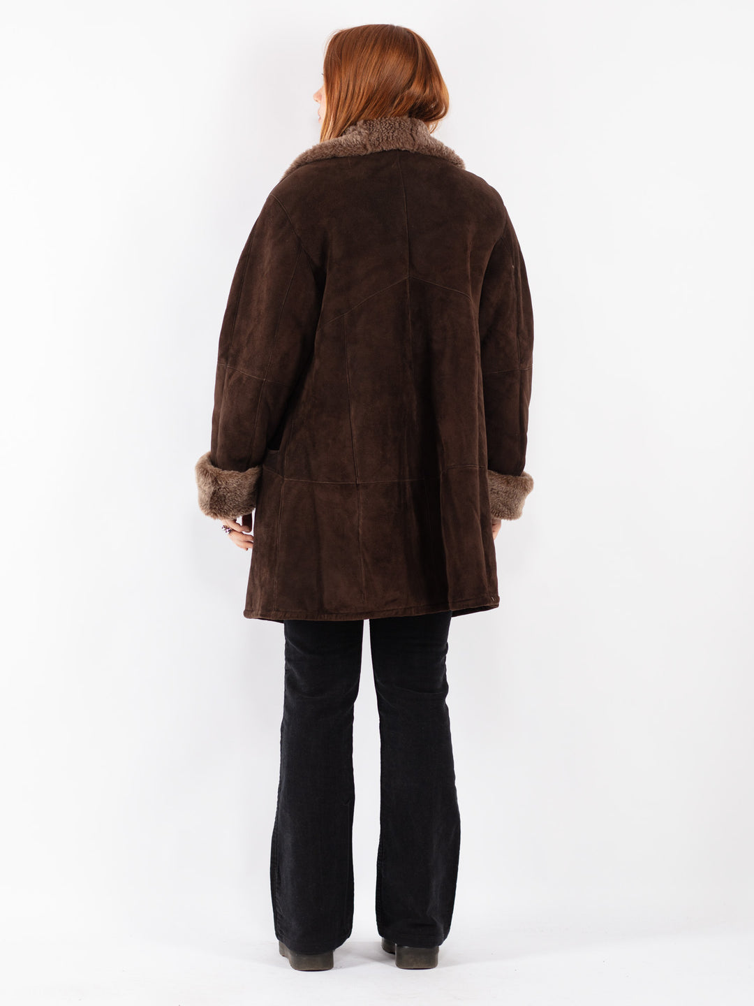Vintage Women Sheepskin in Brown