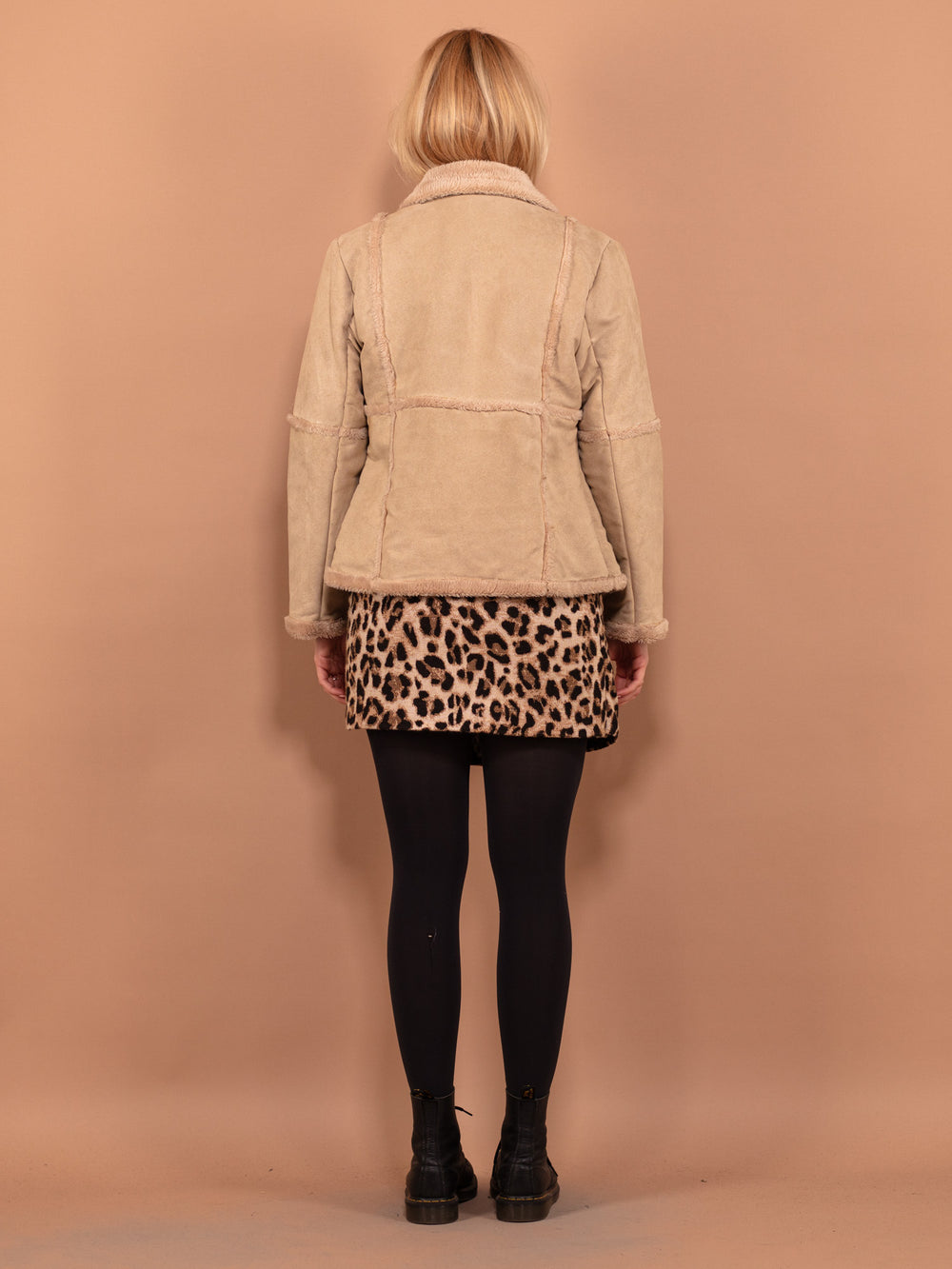 Vintage 90's Women Sherpa Jacket in Beige - NorthernGrip