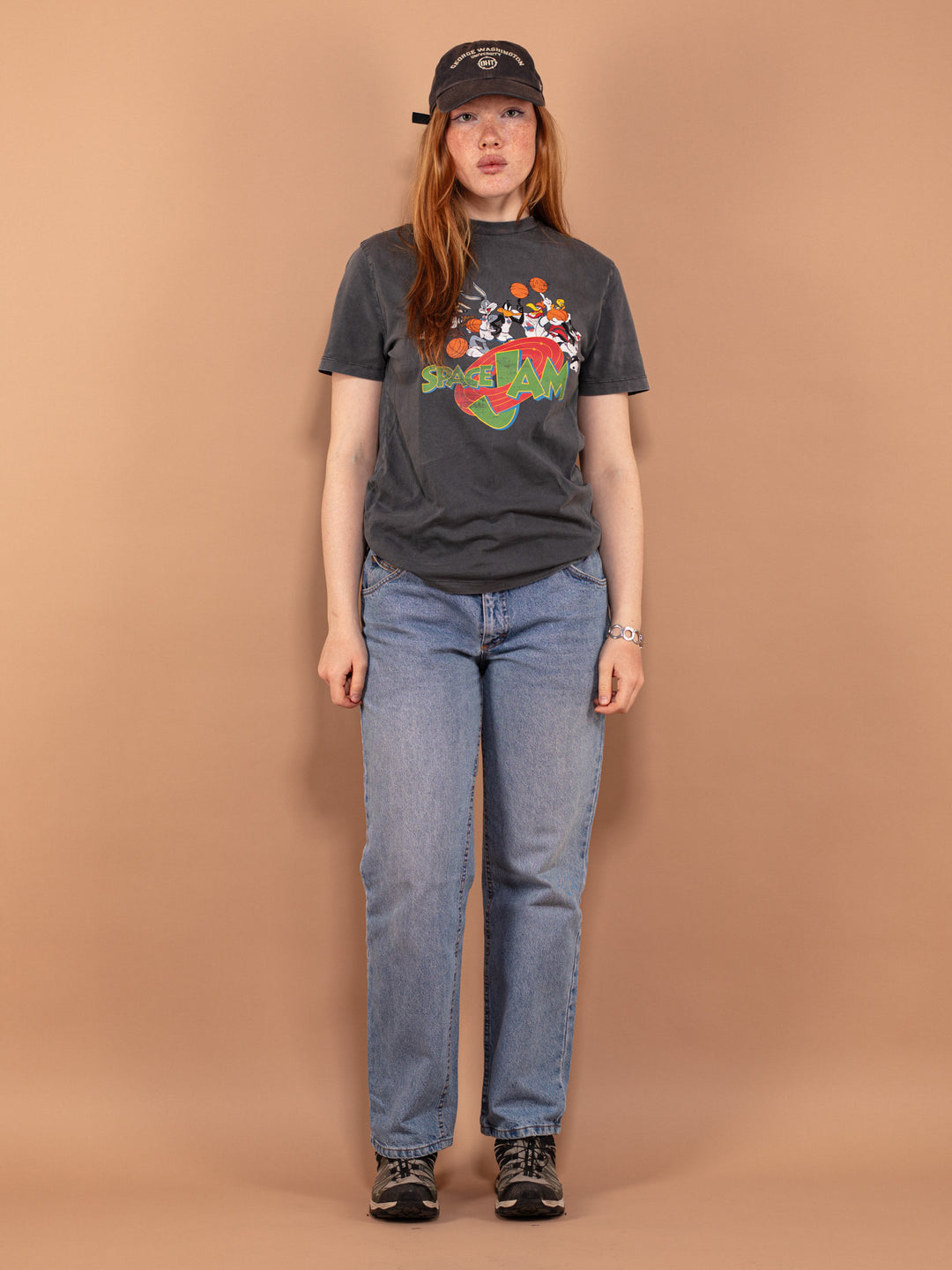 Vintage 90's Women T-shirt with Space Jam print - NorthernGrip