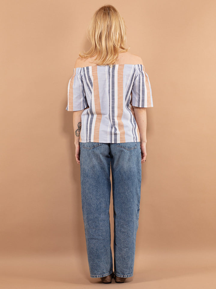 Vintage 00's Women Striped Blouse in Multi - NorthernGrip