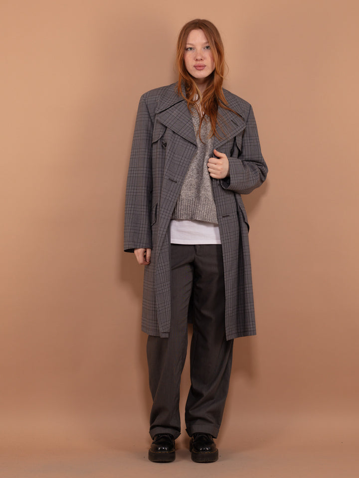 Vintage 90's Women Trench Coat in Gray - NorthernGrip
