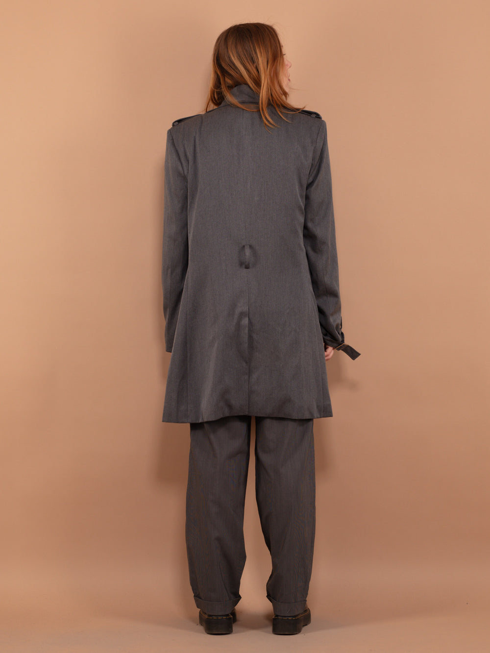Vintage 90's Women Trench Coat in Gray - NorthernGrip