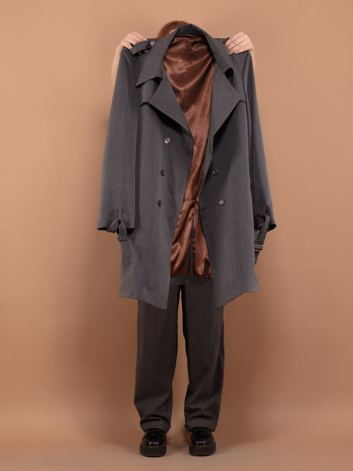 Vintage 90's Women Trench Coat in Gray - NorthernGrip