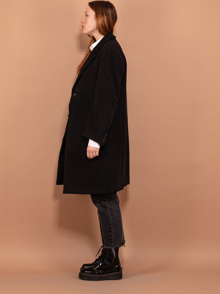 Vintage 90's Women Wool Blend Coat in Gray - NorthernGrip