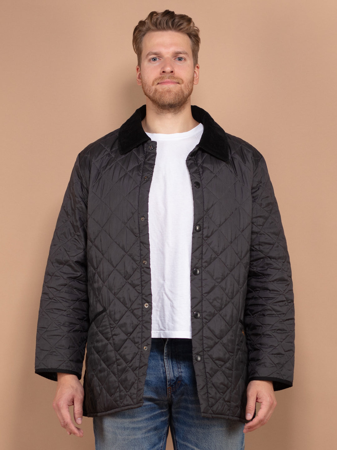 Vintage 00's Men Barbour Quilt Jacket in Grey - NorthernGrip