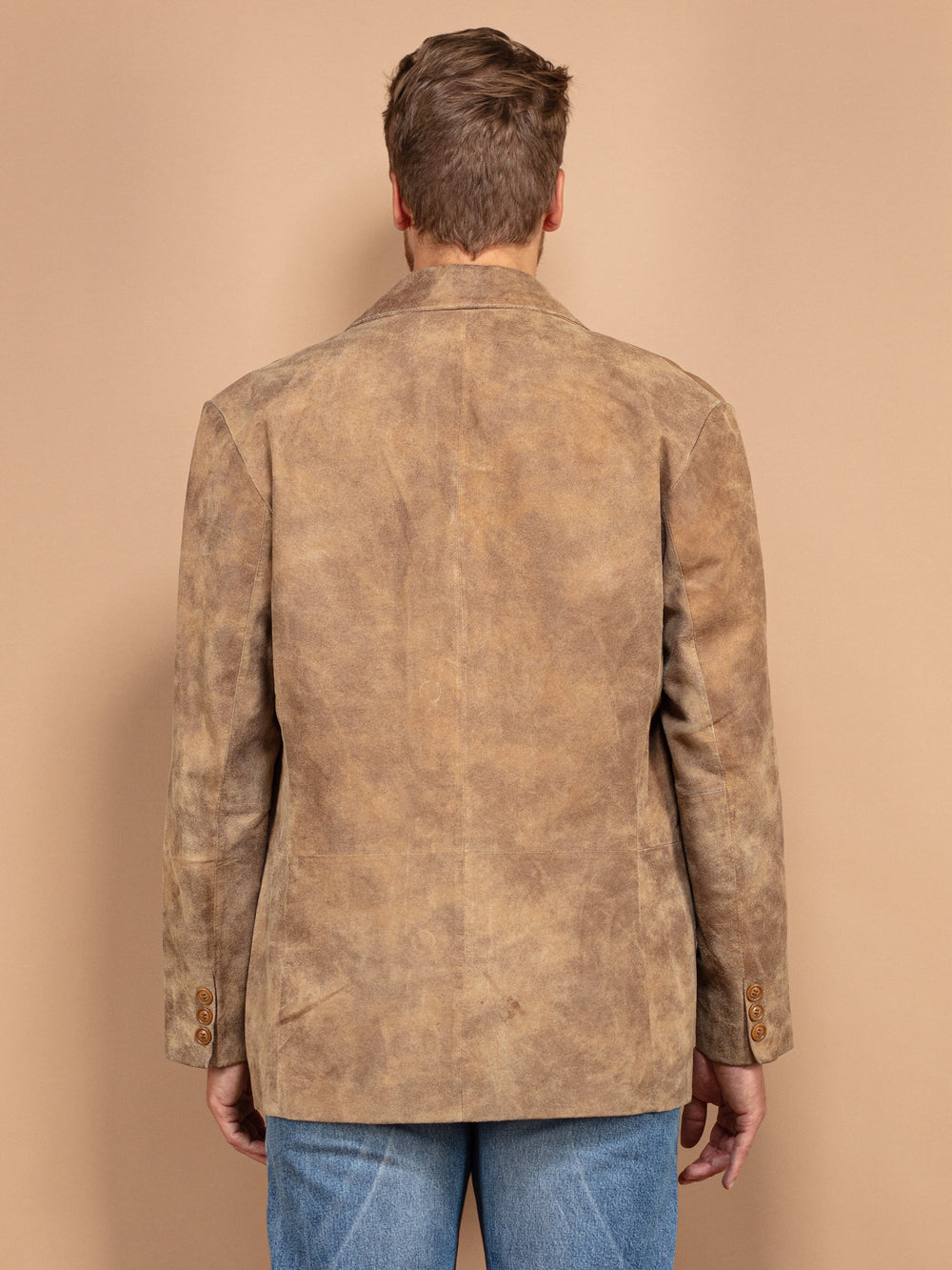 Vintage 90's Men Suede Jacket in Brown - NorthernGrip