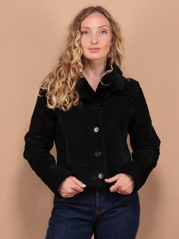 Vintage 00's Women Suede Jacket in Black - NorthernGrip