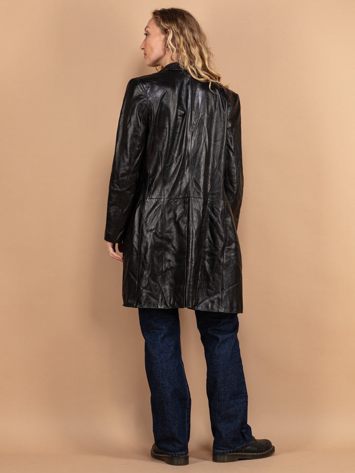 Vintage 90's Women Longline Blazer Jacket in Black - NorthernGrip