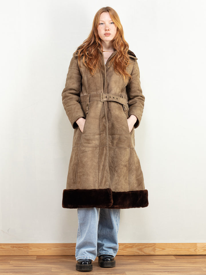 Vintage 70's Women Penny Lane Coat in Beige - NorthernGrip