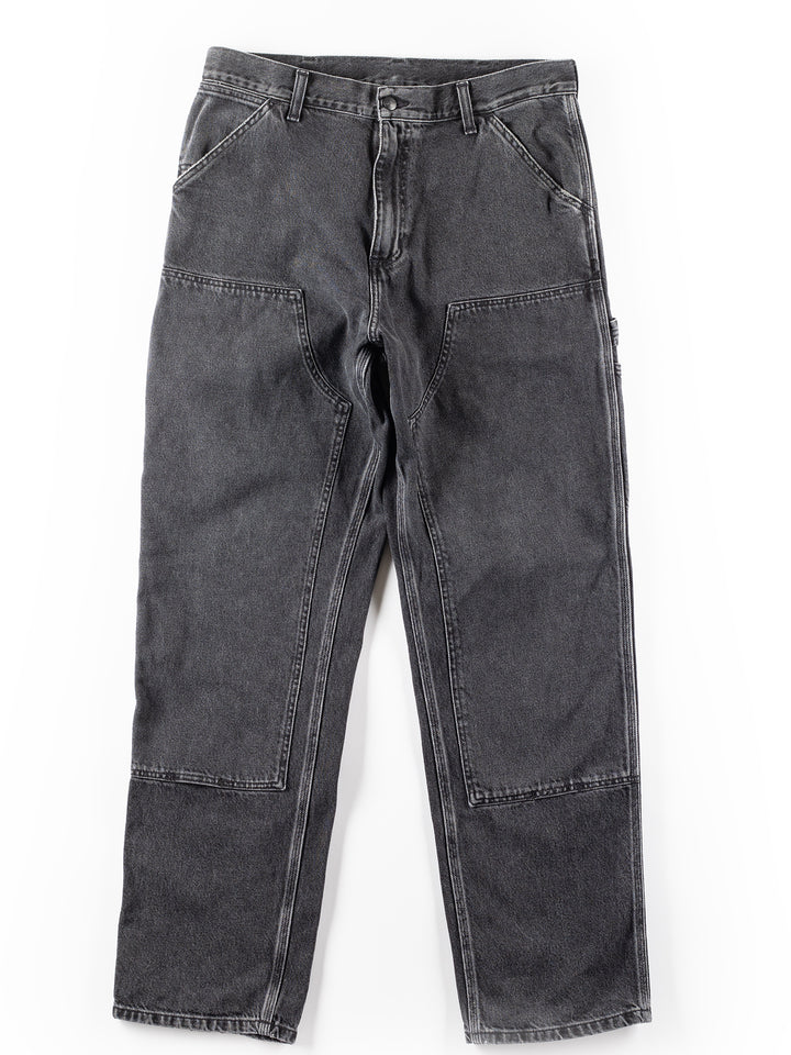 Vintage 00's Carhartt Double Knee Carpenter Pants Black Washed Workwear 32x34