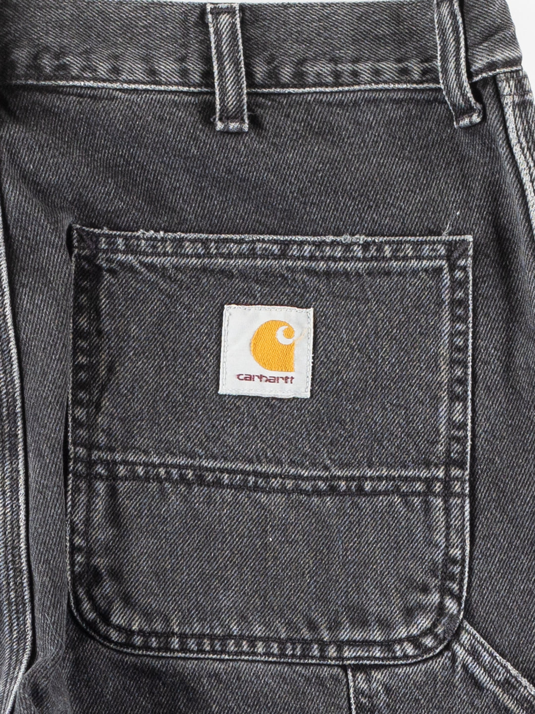Vintage 00's Carhartt Double Knee Carpenter Pants Black Washed Workwear 32x34