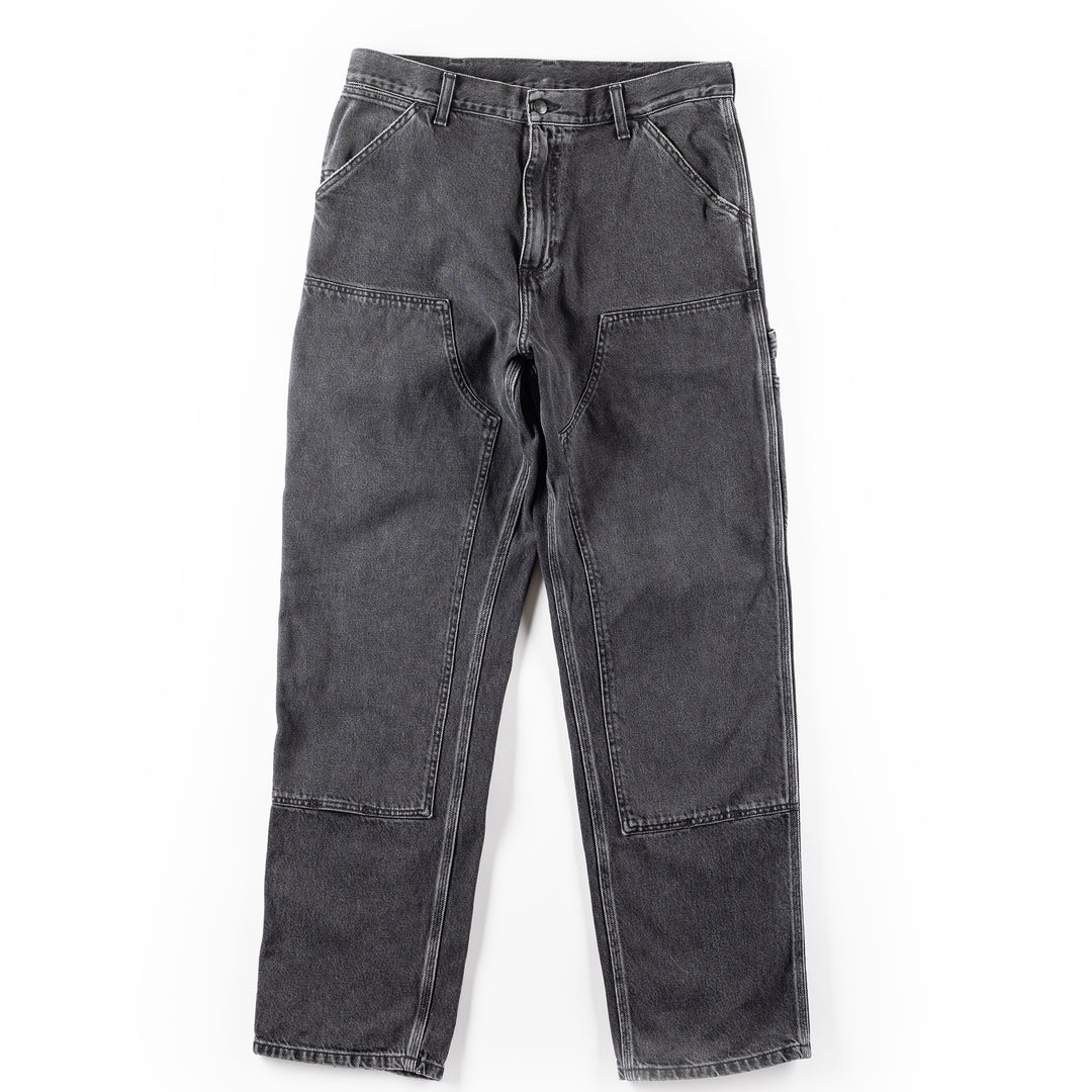 Vintage 00's Carhartt Double Knee Carpenter Pants Black Washed Workwear 32x34
