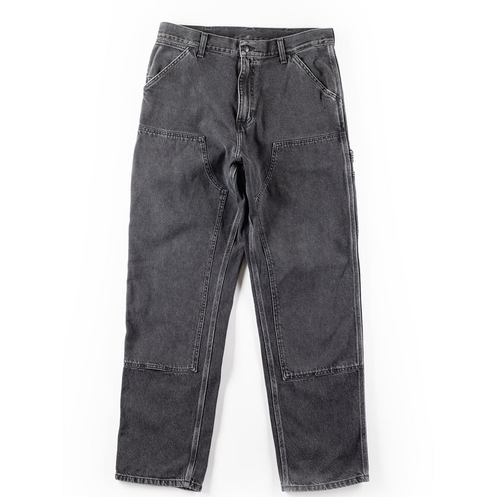 Vintage 00's Carhartt Double Knee Carpenter Pants Black Washed Workwear 32x34