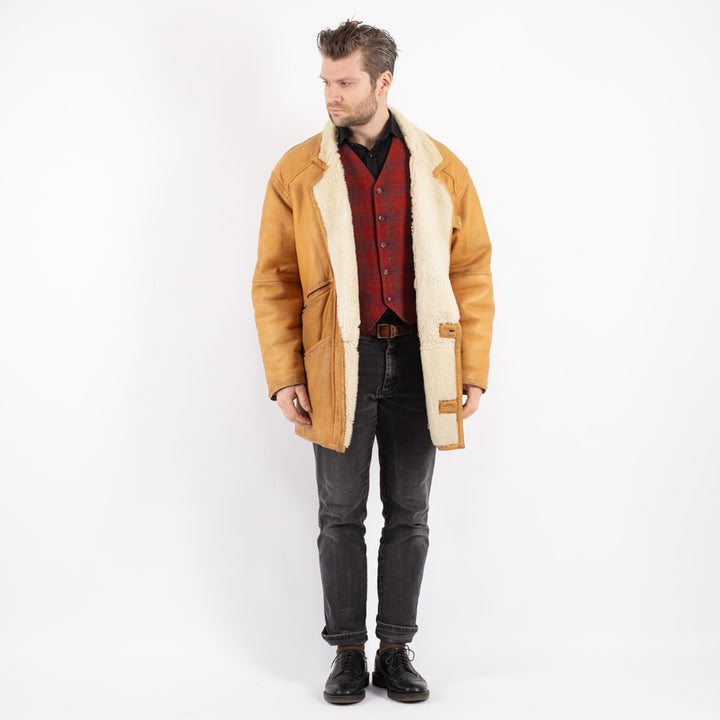 Vintage 90's Men Sheepskin in BeigeZ194