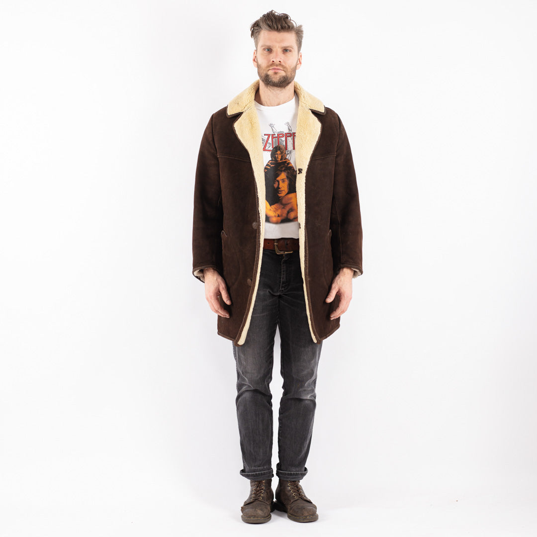 Vintage 70's Men Sheepskin in Brown