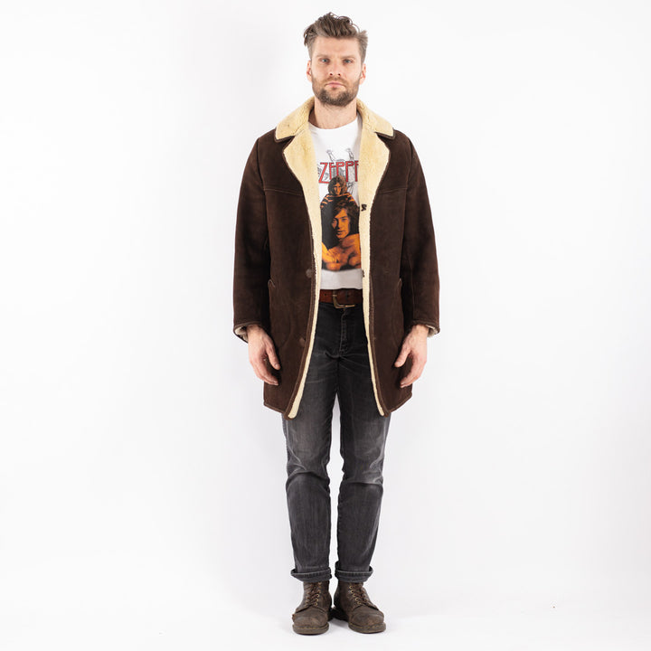Vintage 70's Men Sheepskin in Brown