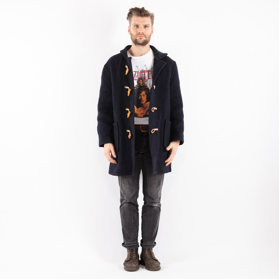 Vintage Men Wool Coat in Blue
