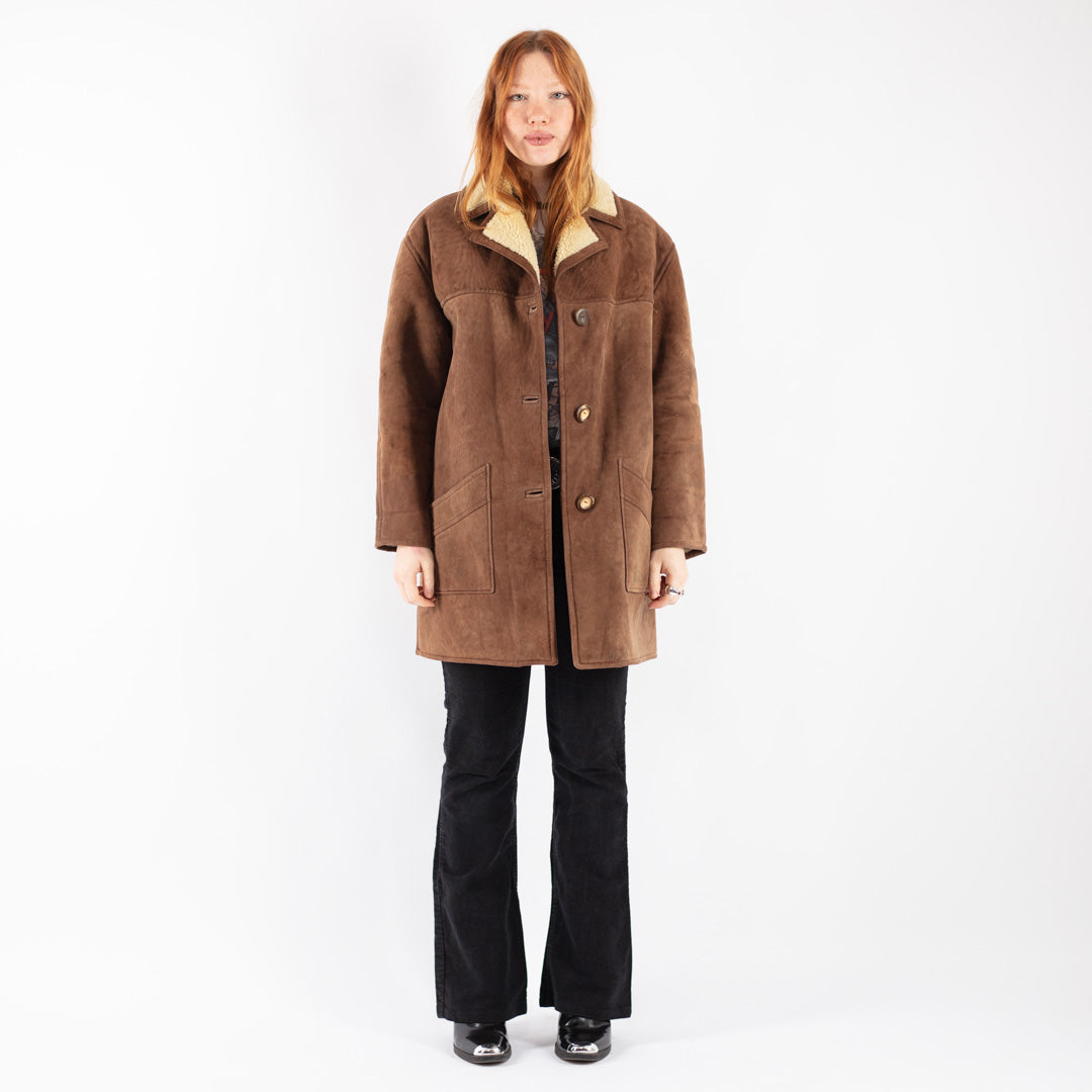 Vintage 70's Women Sheepskin in Brown