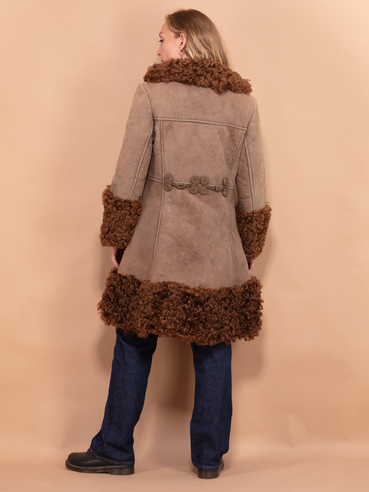Vintage 70's Women Penny Lane Sheepskin Coat in Beige - NorthernGrip