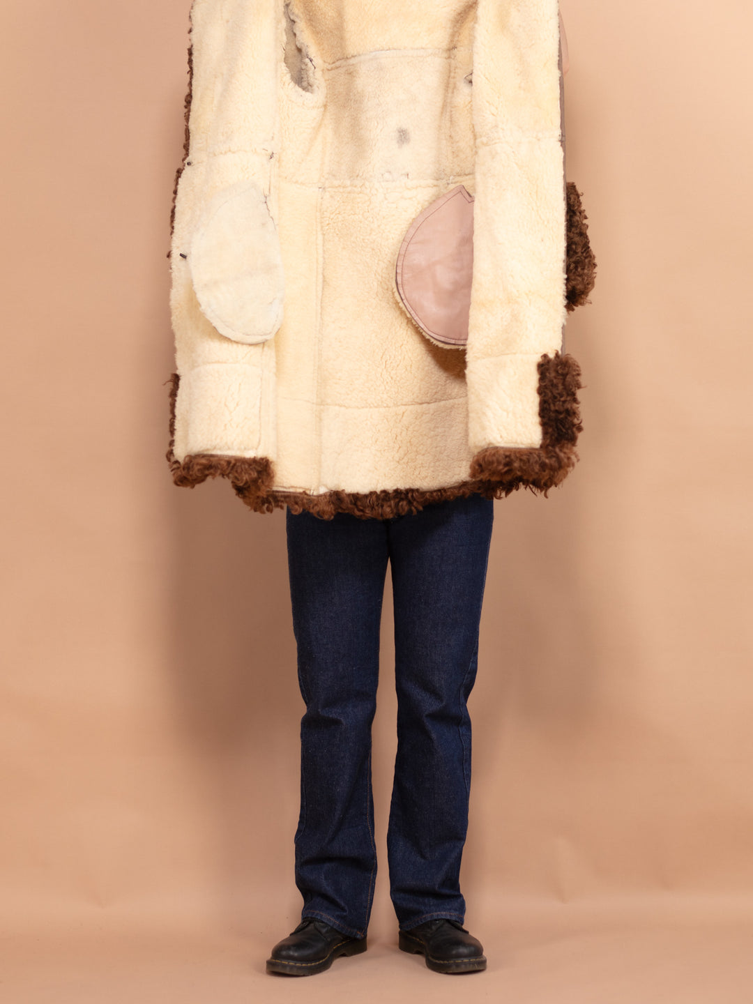 Vintage 70's Women Penny Lane Sheepskin Coat in Beige - NorthernGrip