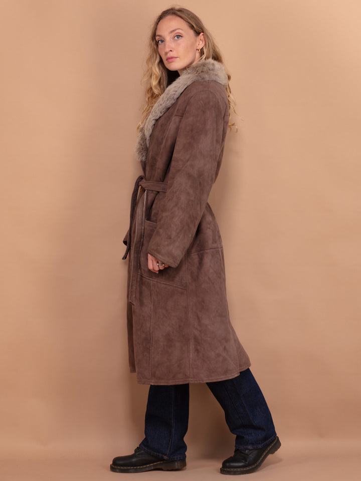 Vintage 70's Women Penny Lane Sheepskin Coat in Brown - NorthernGrip