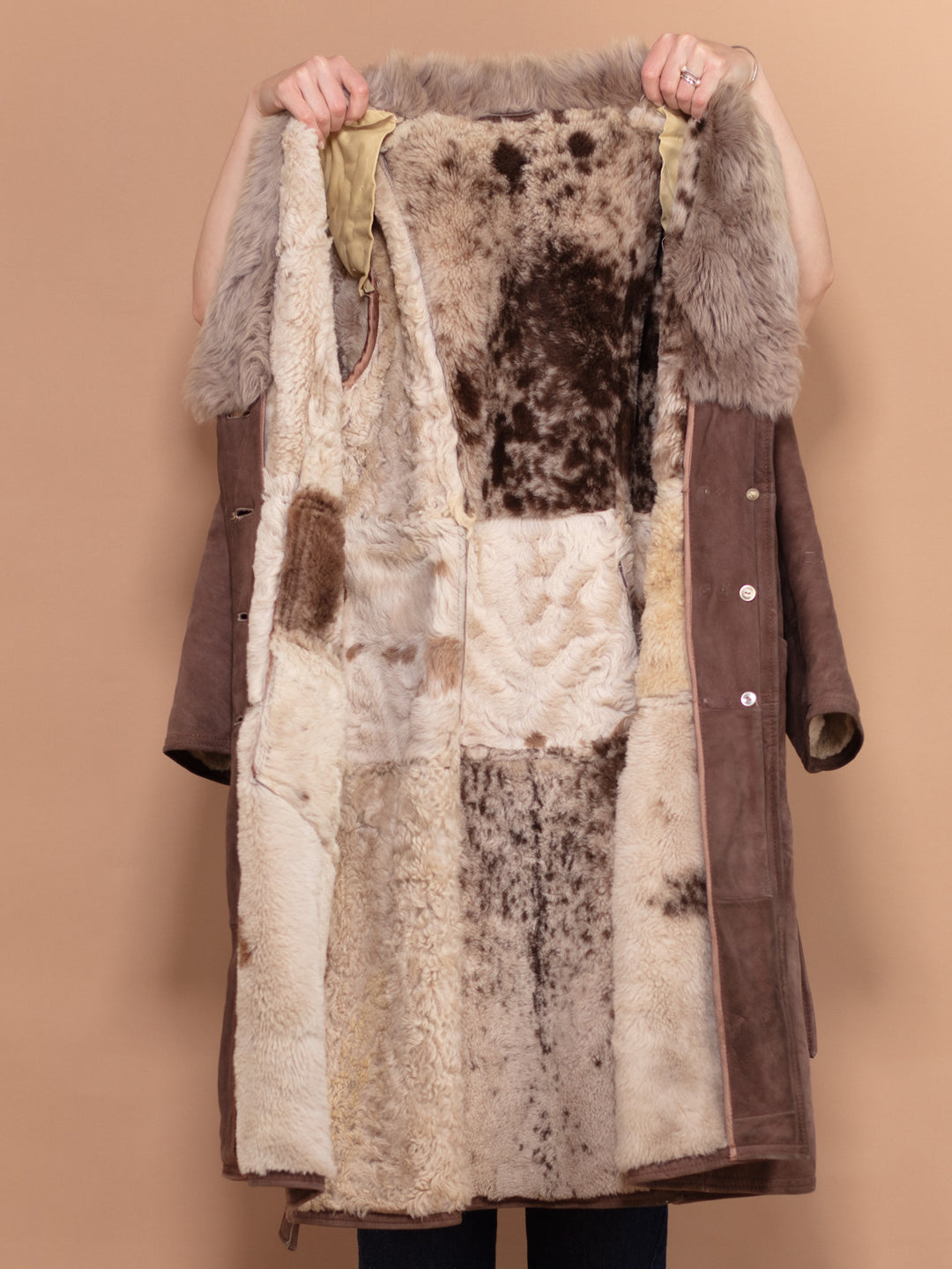 Vintage 70's Women Penny Lane Sheepskin Coat in Brown - NorthernGrip