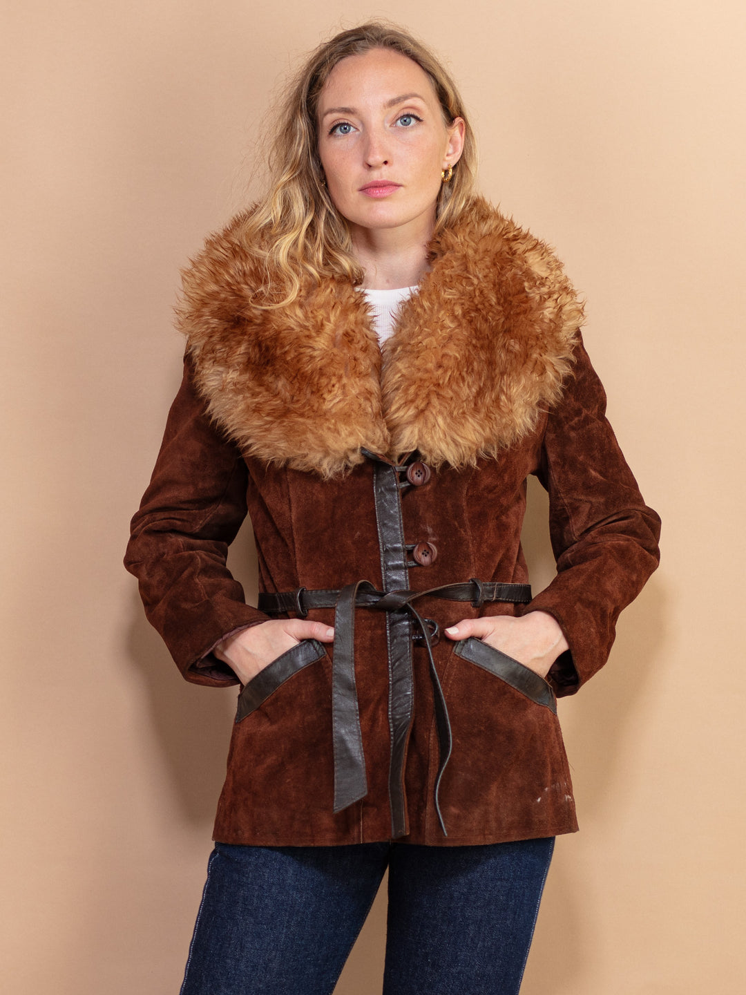 Vintage 70's Women Penny Lane Jacket in Brown - NorthernGrip