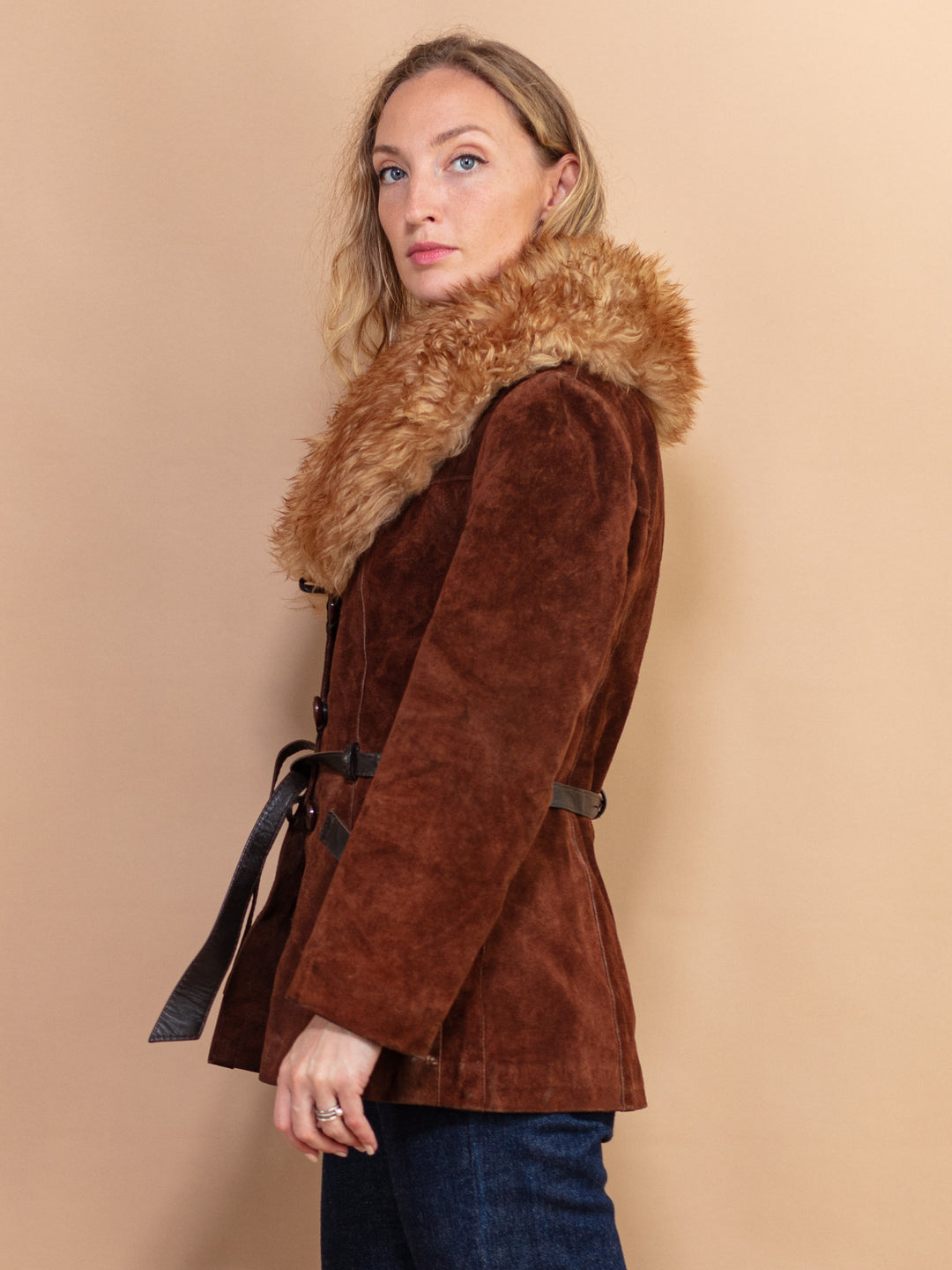 Vintage 70's Women Penny Lane Jacket in Brown - NorthernGrip