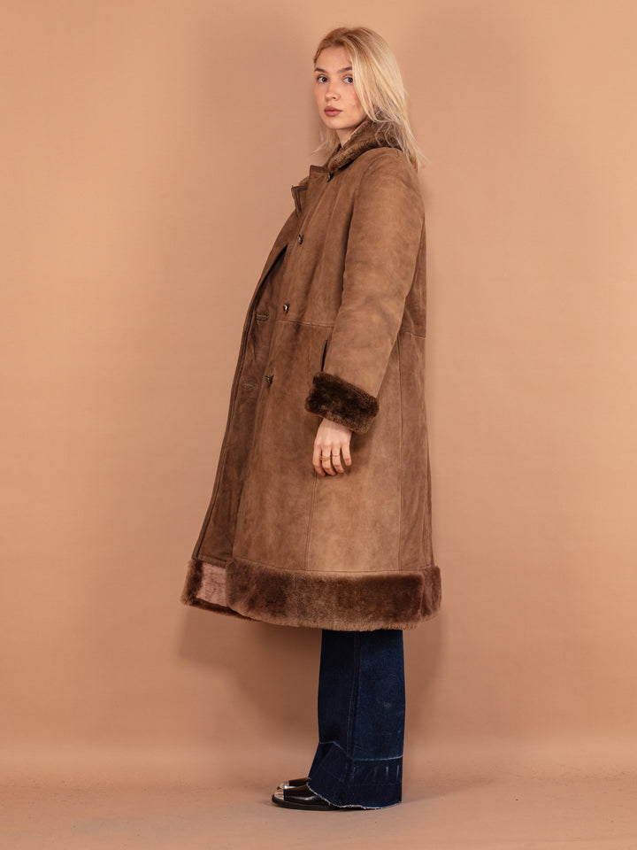 Vintage 70's Women Penny Lane Sheepskin Coat in Brown - NorthernGrip