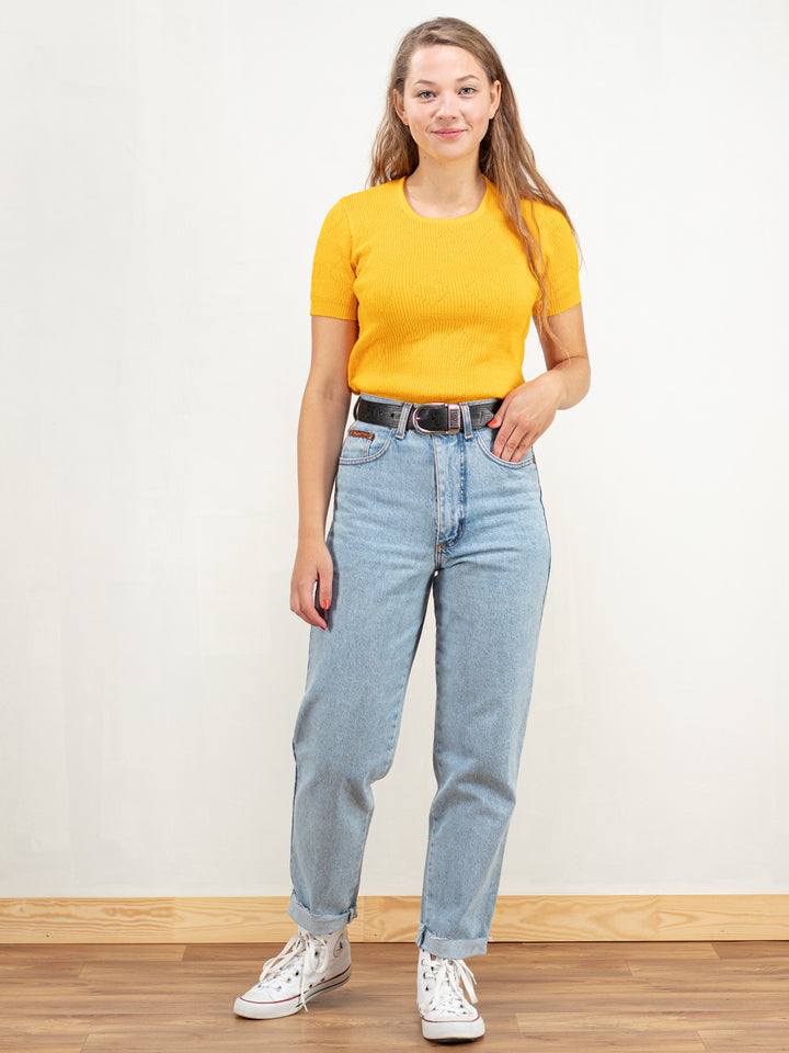 Vintage 70's Women Yellow Polo Shirt - NorthernGrip