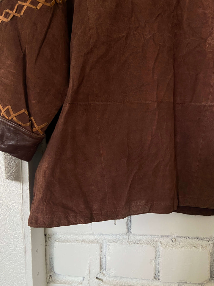 Vintage 80's Women Suede and Knit Coat - NorthernGrip