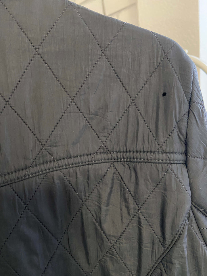 Vintage 00's Women BARBOUR Quilted Jacket in Dark Grey - NorthernGrip