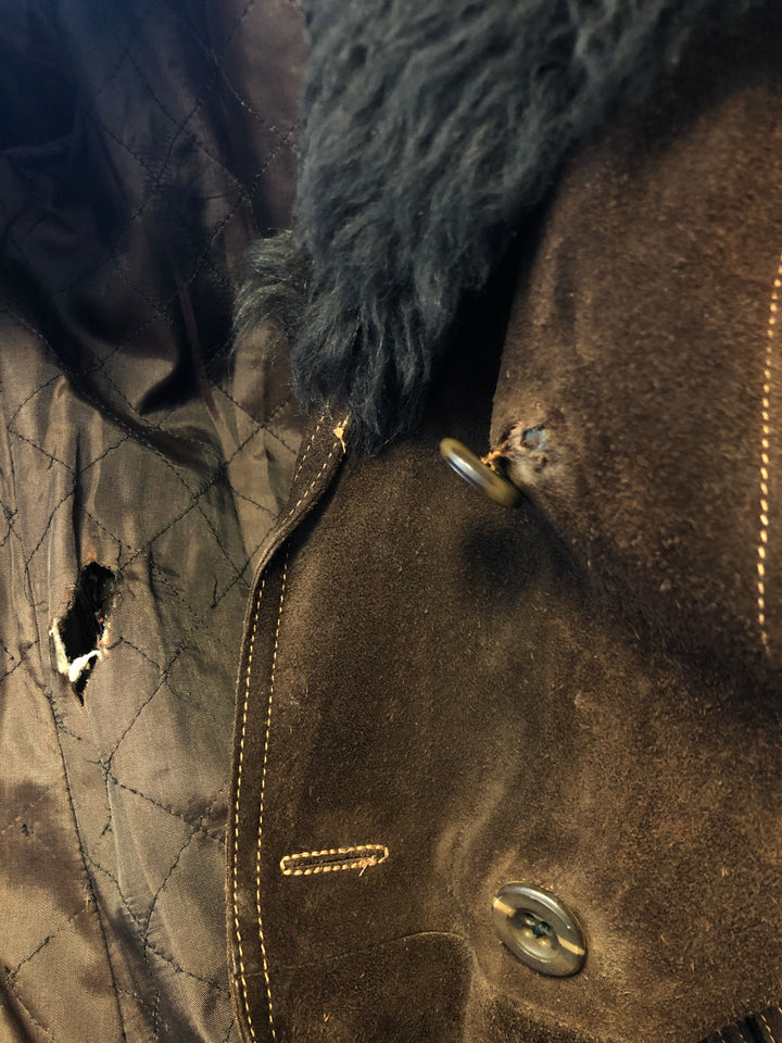 Vintage 70's Women Penny Lane Suede Coat in Brown - NorthernGrip